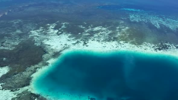 Pulau Katangan sandbank coral reef east of Komodo Island Indonesia with ...