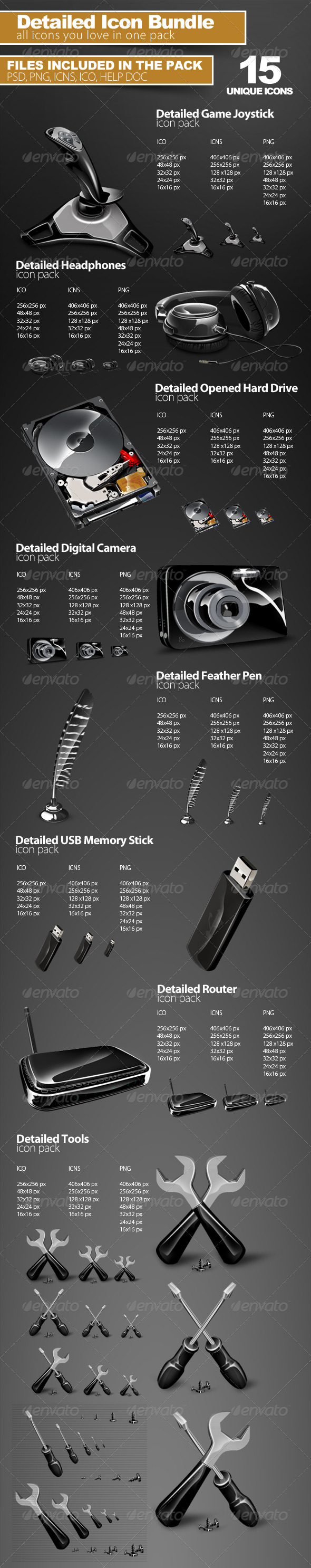 Detailed Icon Bundle - Technology Icons