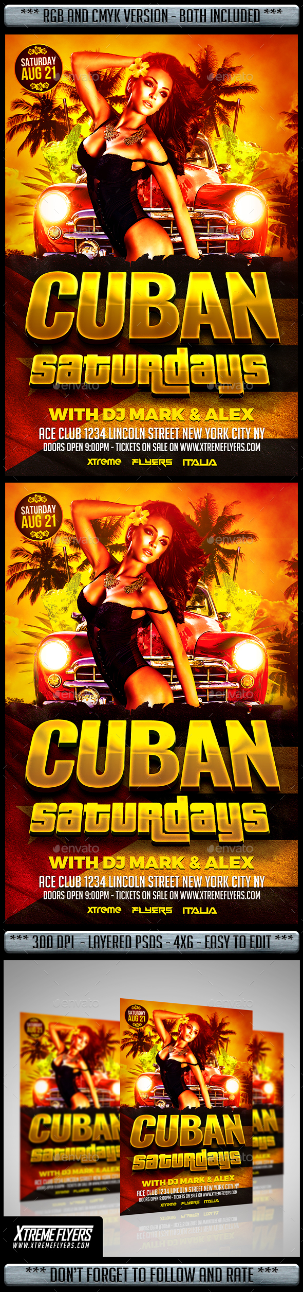 Cuban Latin Flyer Template By Matteogianfreda Graphicriver