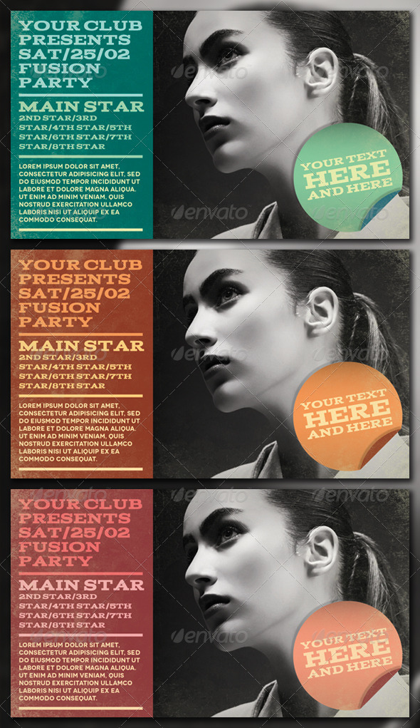 Fusion Party Flyer - Clubs & Parties Events