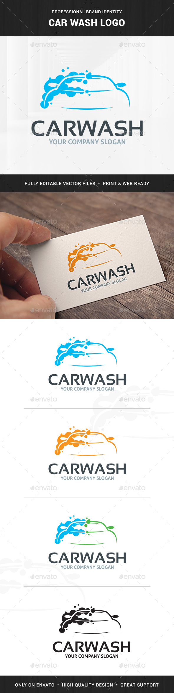 Car Wash Logo Template - Objects Logo Templates