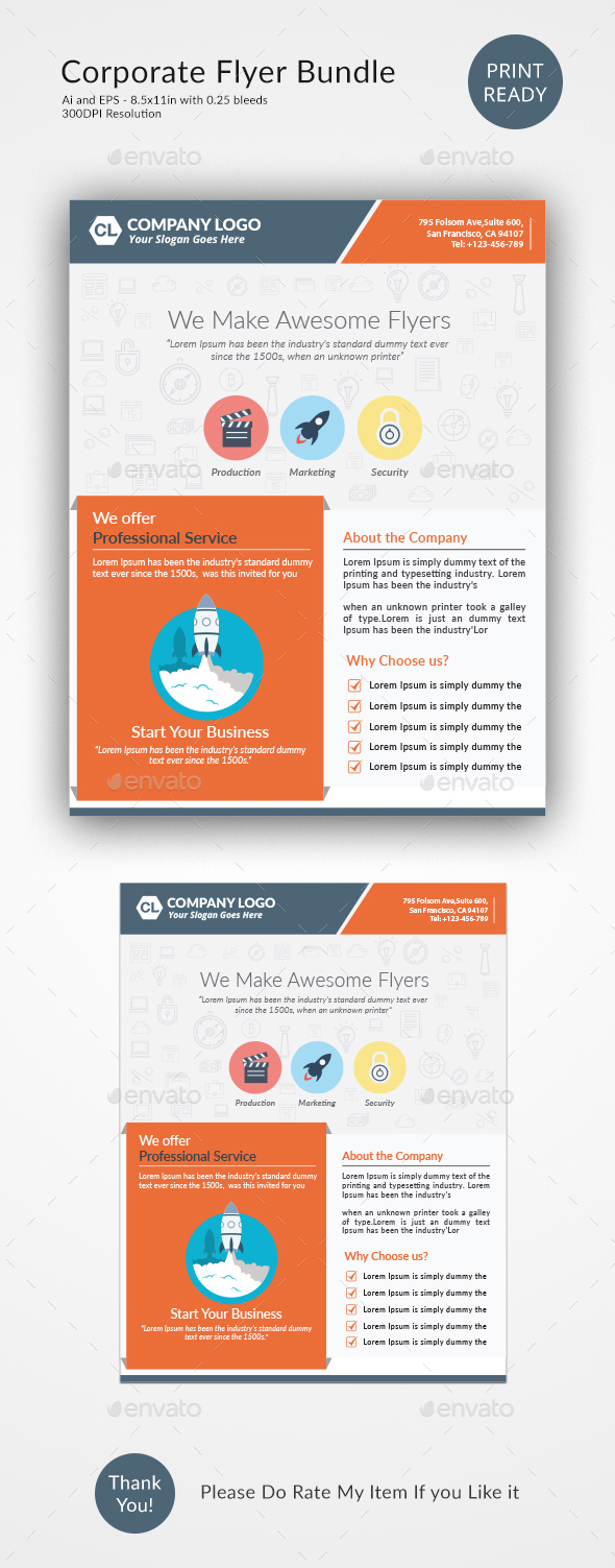 Corporate Flyer Design Template - Corporate Flyers