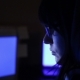 Hacker Girl Works At The Computer - VideoHive Item for Sale