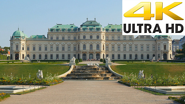 View of Belvedere Palace, Vienna, Austria