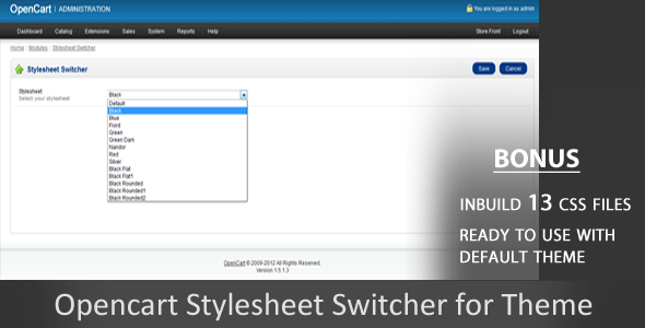 Stylesheet Switcher Opencart - CodeCanyon 1598755