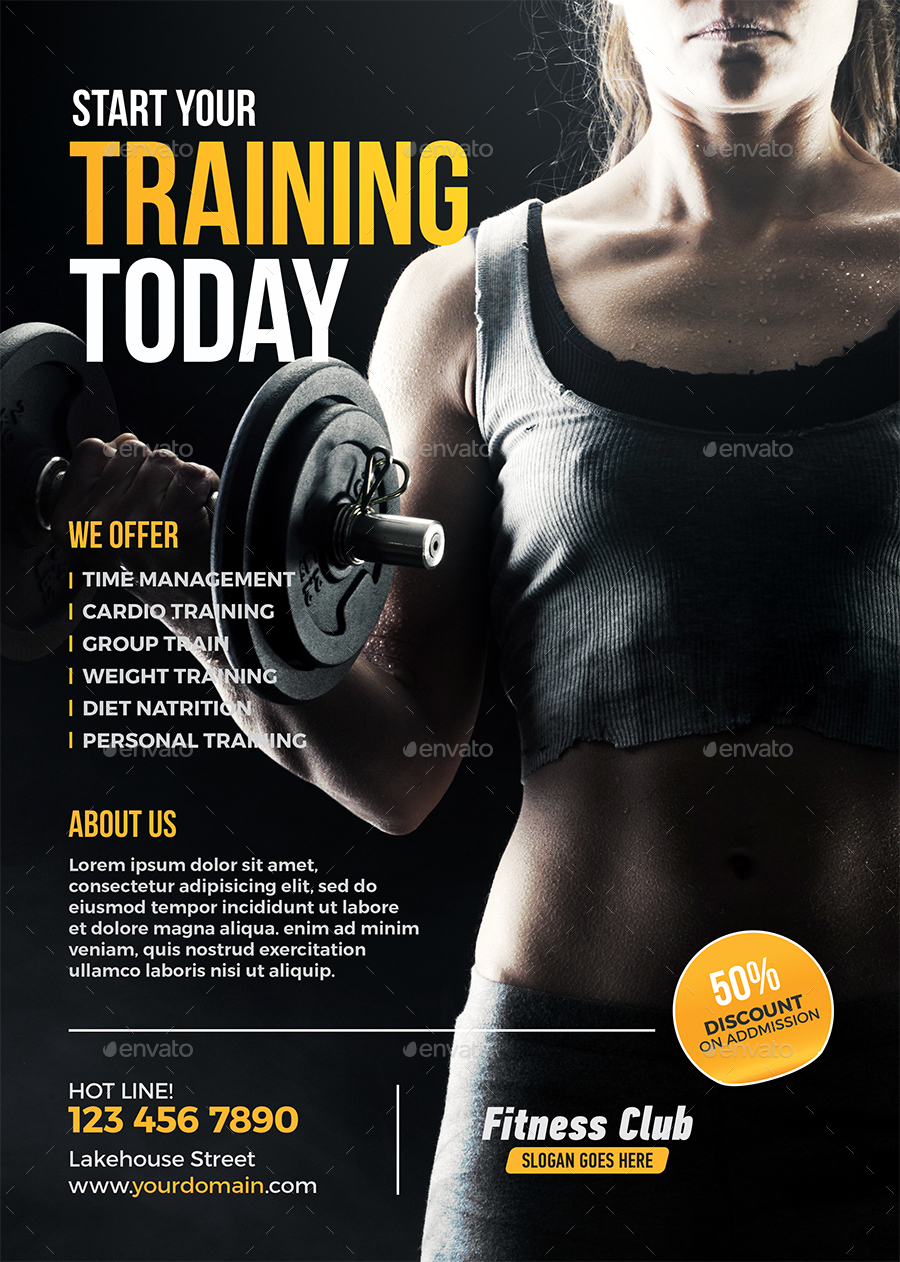 Fitness Flyer by themedevisers | GraphicRiver