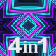 Neon Lines Kaleidoscope (4-Pack) - VideoHive Item for Sale