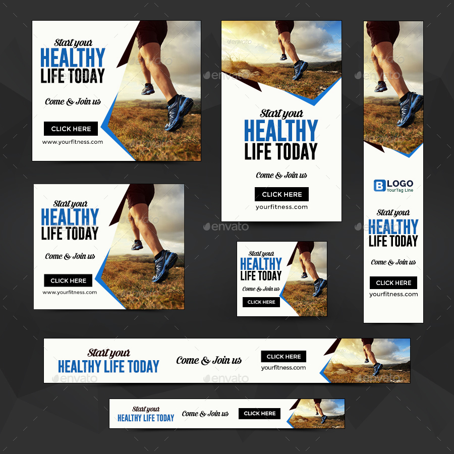 Fitness Banners by Hyov | GraphicRiver