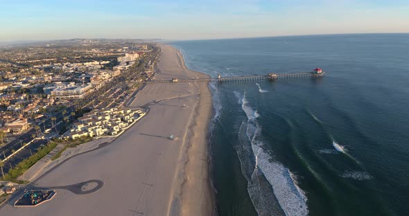 Flying Toward A Pier Timelapse