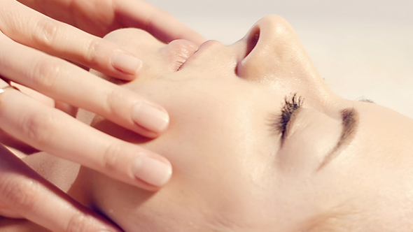 Sensual Blond Woman On The Bed alt