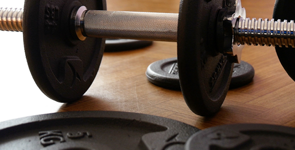 Dumbbells in Gym - Muscle Training