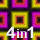 Colorful Neon Lines Kaleidoscope (4-Pack) - VideoHive Item for Sale