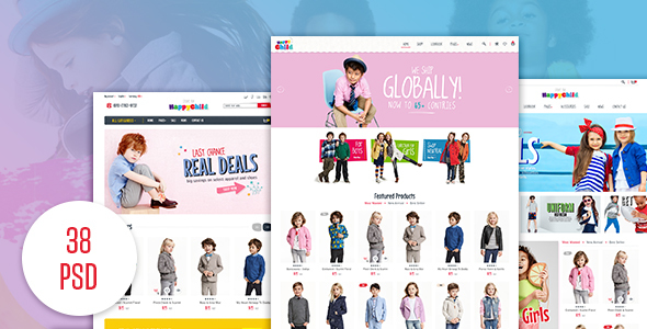 HappyChild - Fashion eCommerce PSD Template - Fashion Retail