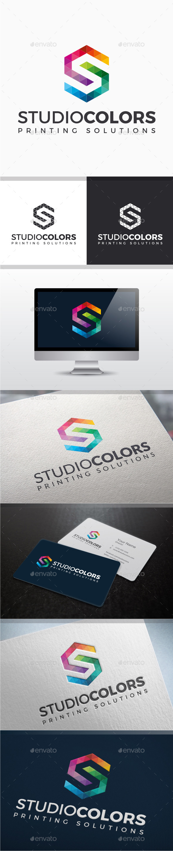 Studio Colors - Letter S Logo - Letters Logo Templates