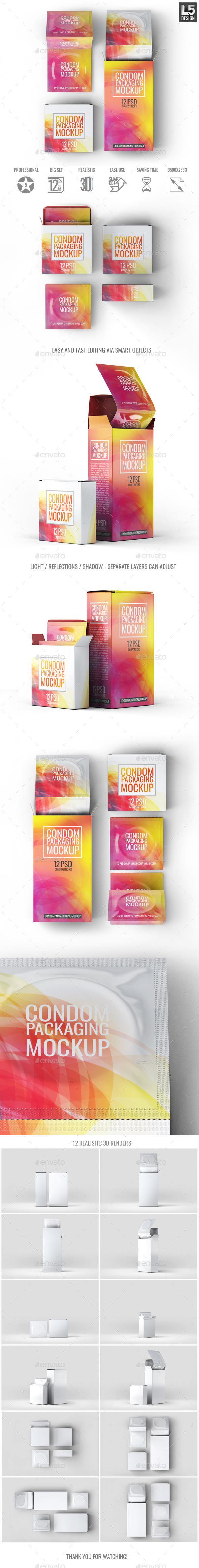 Download Condoms Packaging Mock-Up by L5Design | GraphicRiver
