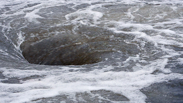 View of Natural Whirlpool in Water