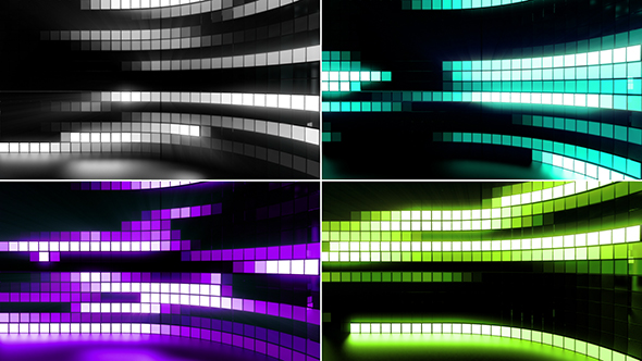 Neon Tiles Stage Light - Horizontal Movement