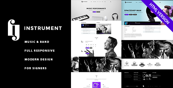 Instrument - Musicians, Singers, Bands HTML - Music and Bands Entertainment