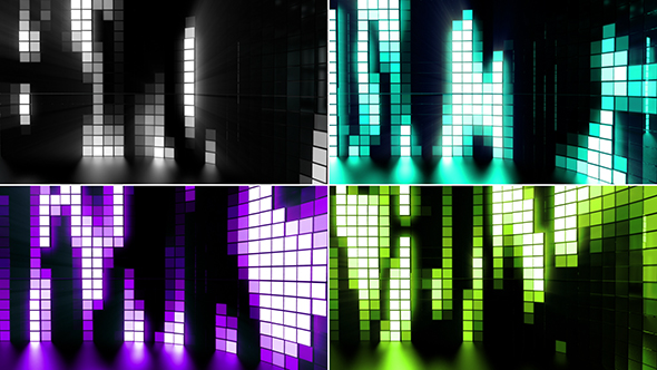 Neon Tiles Stage Light - Vertical Movement