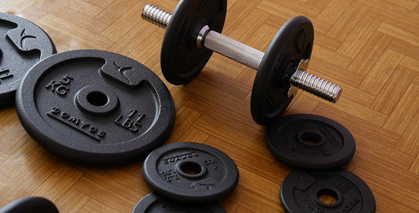 Dumbbells in Gym - Muscle Training
