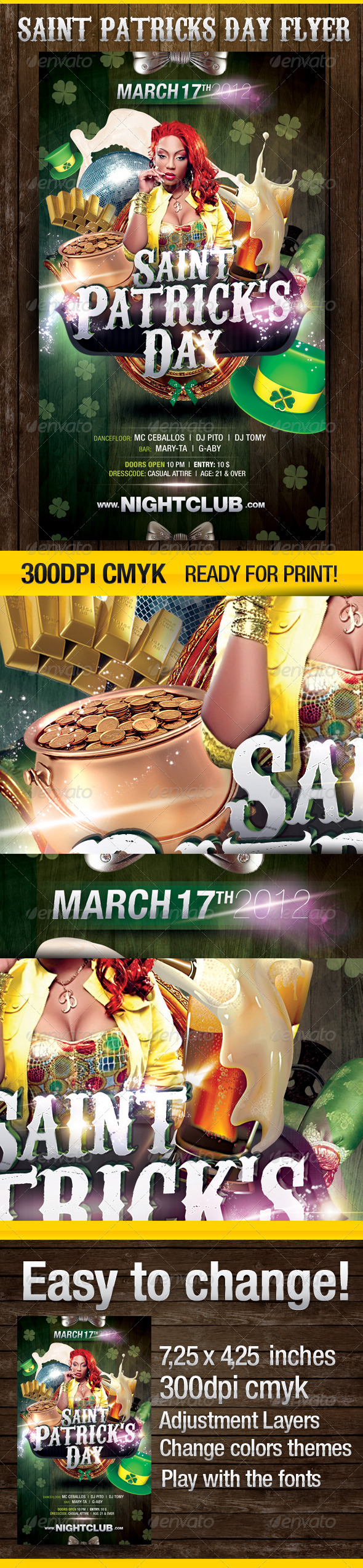 St.Patrick´s Day Party Flyer - Clubs & Parties Events