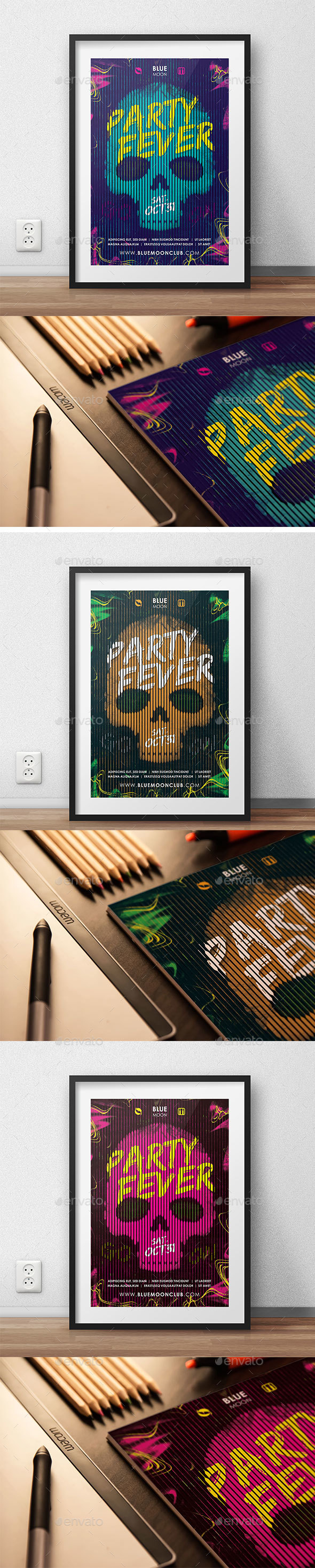 Club Poster - Party Fever - Flyers Print Templates