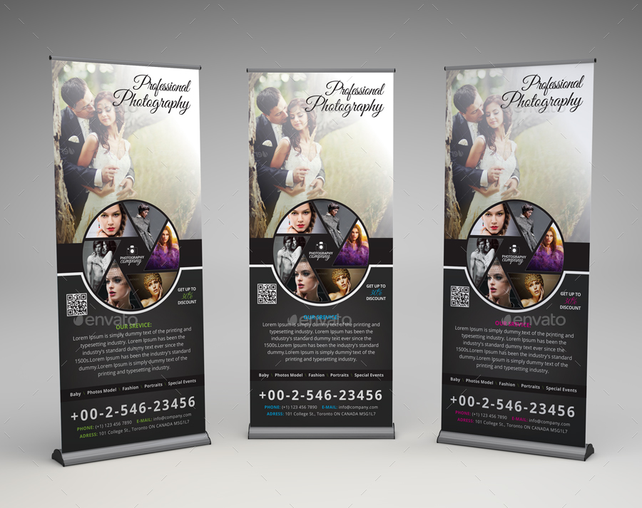 Photography Roll-up Banner by arsalanhanif  GraphicRiver