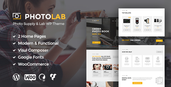 PhotoLab | Photo Company & Photo Supply Store WordPress Theme - Photography Creative