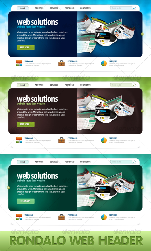 Rondalo Header - Web Elements