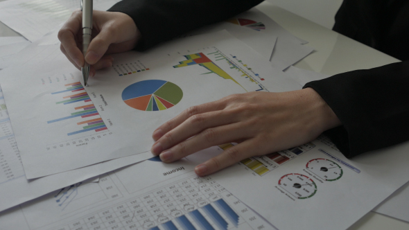 Working On Papers In Office