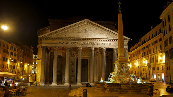 Pantheon, Rome, Italy at Night