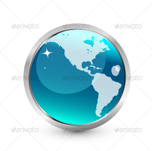 Blue Earth icon - Conceptual Vectors