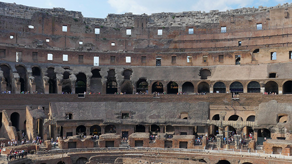 View of Colosseum at Day Time, Rome, Italy