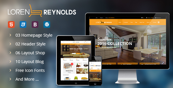 Loren - Multipurpose PSD Template - Shopping Retail