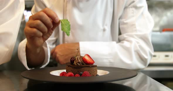 Gourmet cook cooking chocolate cake 4k alt