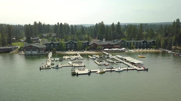 Lakeside Boat Dock In The Mountains of Idaho alt