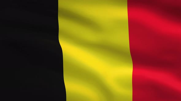 Belgium Windy Flag Background 4K alt