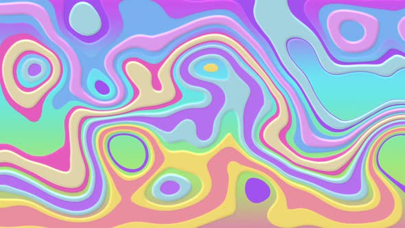 Pastel Liquid Marble Paint Background Loop