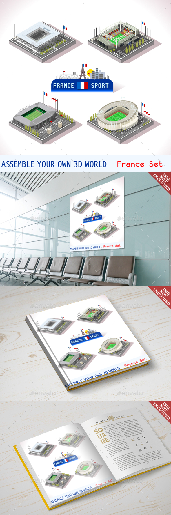Game Set 18 Building Isometric - Sports/Activity Conceptual