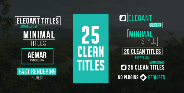 Clean Titles Pack - VideoHive 16046022