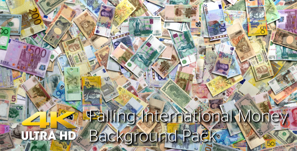 Falling International Money Background Pack