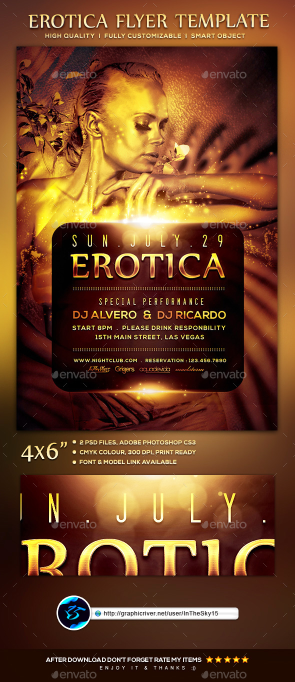 Erotica Flyer Template - Events Flyers