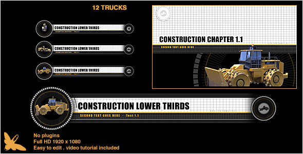 Construction Lower Thirds & Chapter Titles