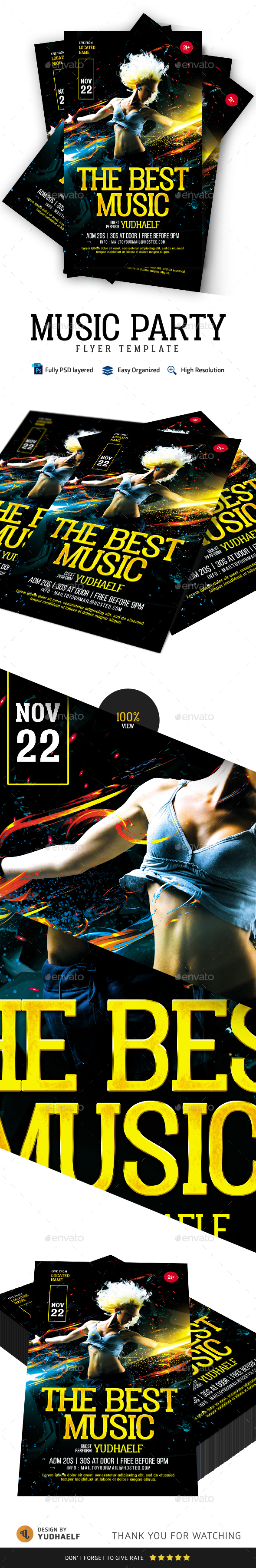 Music Party Flyer - Events Flyers