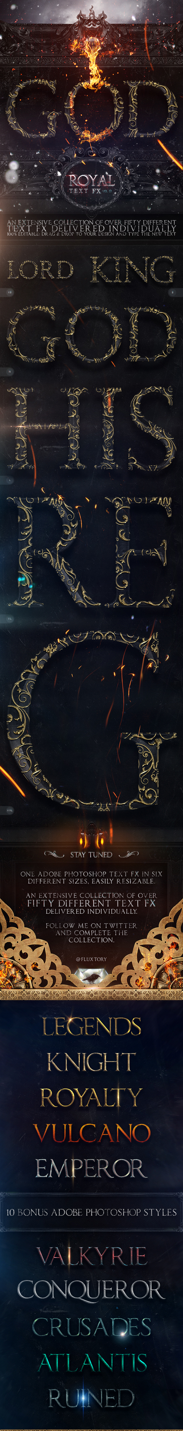 Royal Photoshop Text FX Vol 01 - Text Effects Styles