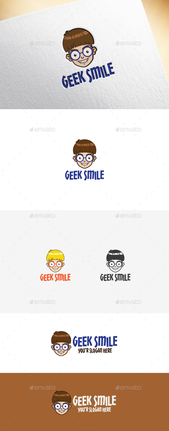 Geek Smile Logo Template Geek Smile Logo Template