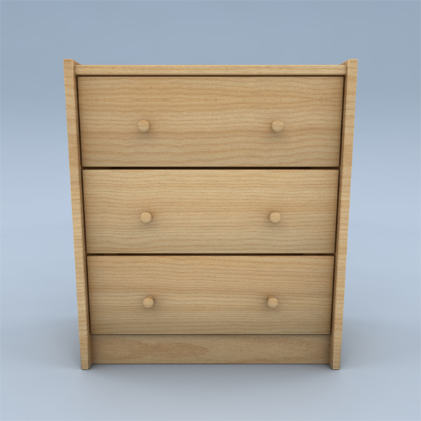 3 Drawer Chest - 3DOcean Item for Sale