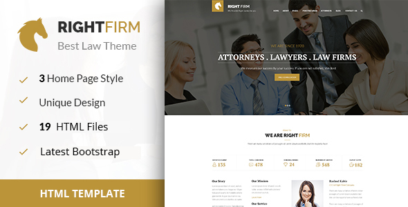 RIGHTFIRM - Law & Business HTML Template - Business Corporate