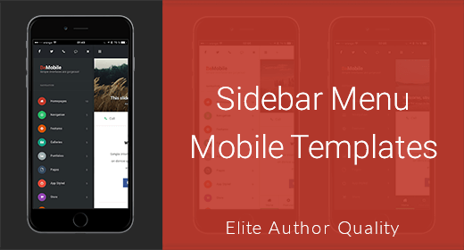 Sidebar Menu Mobile Templates