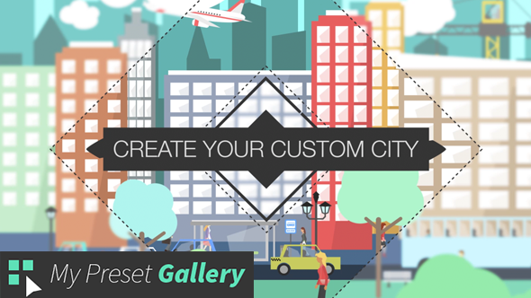 Flat City Vector - VideoHive 16075205